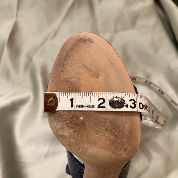 Jimmy Choo Salise Suede Croc-Embossed EU 36 85mm Color Is Denim Worn Once - Picture 13 of 15